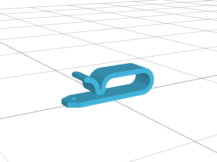 Simple Cable Clip 3D model thumbnail