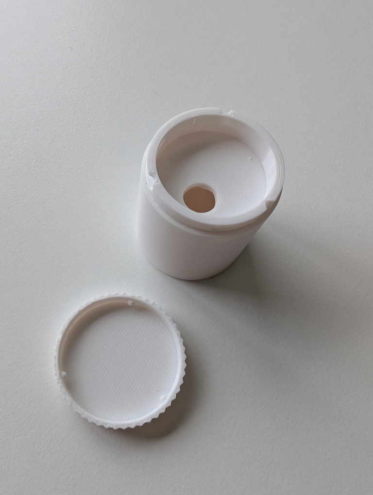 Round Pill Box with Snap Fit lid