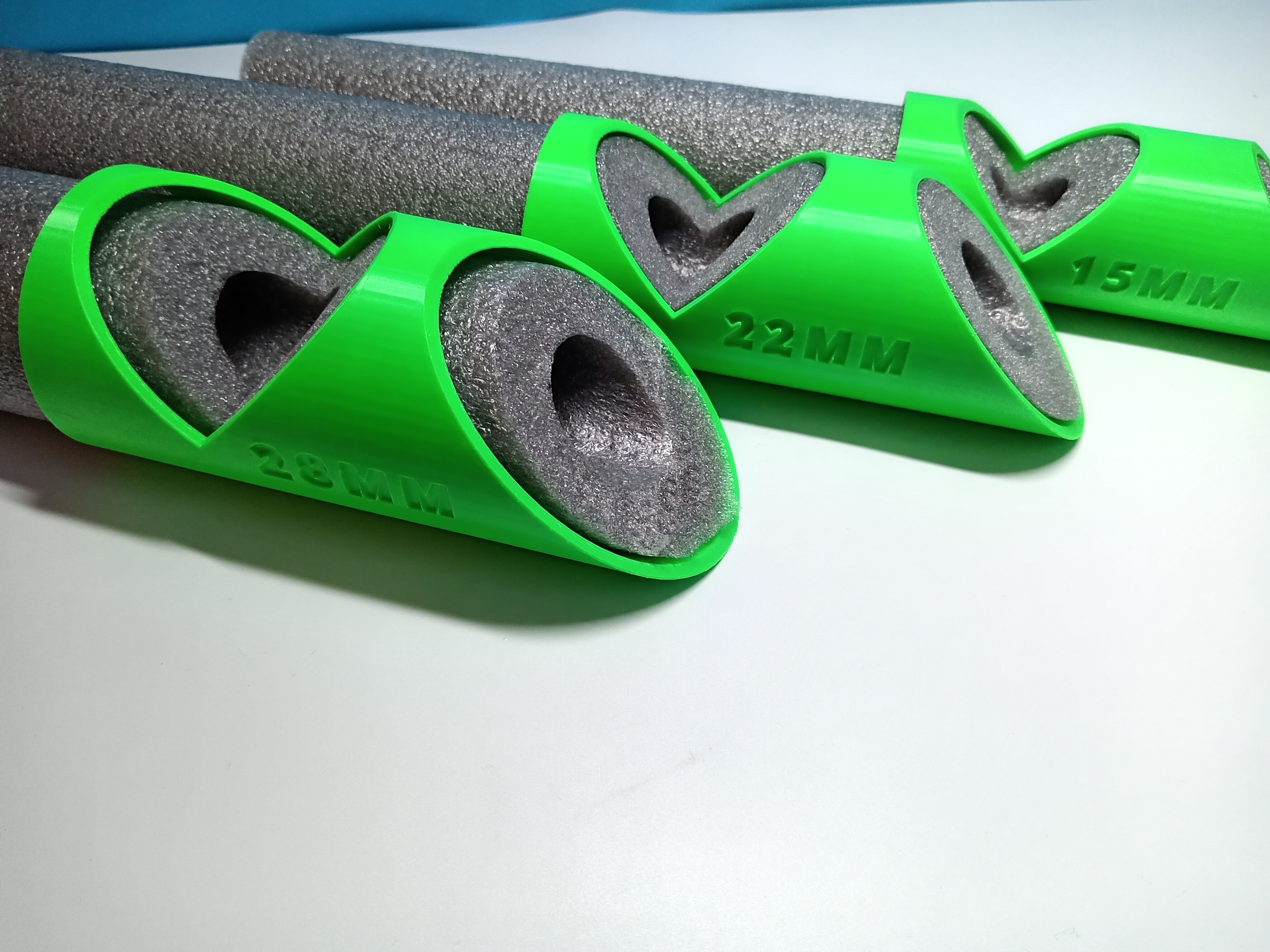 Pipe Lagging Insulation - Template Jig - Cutter - 15mm 22mm 28mm