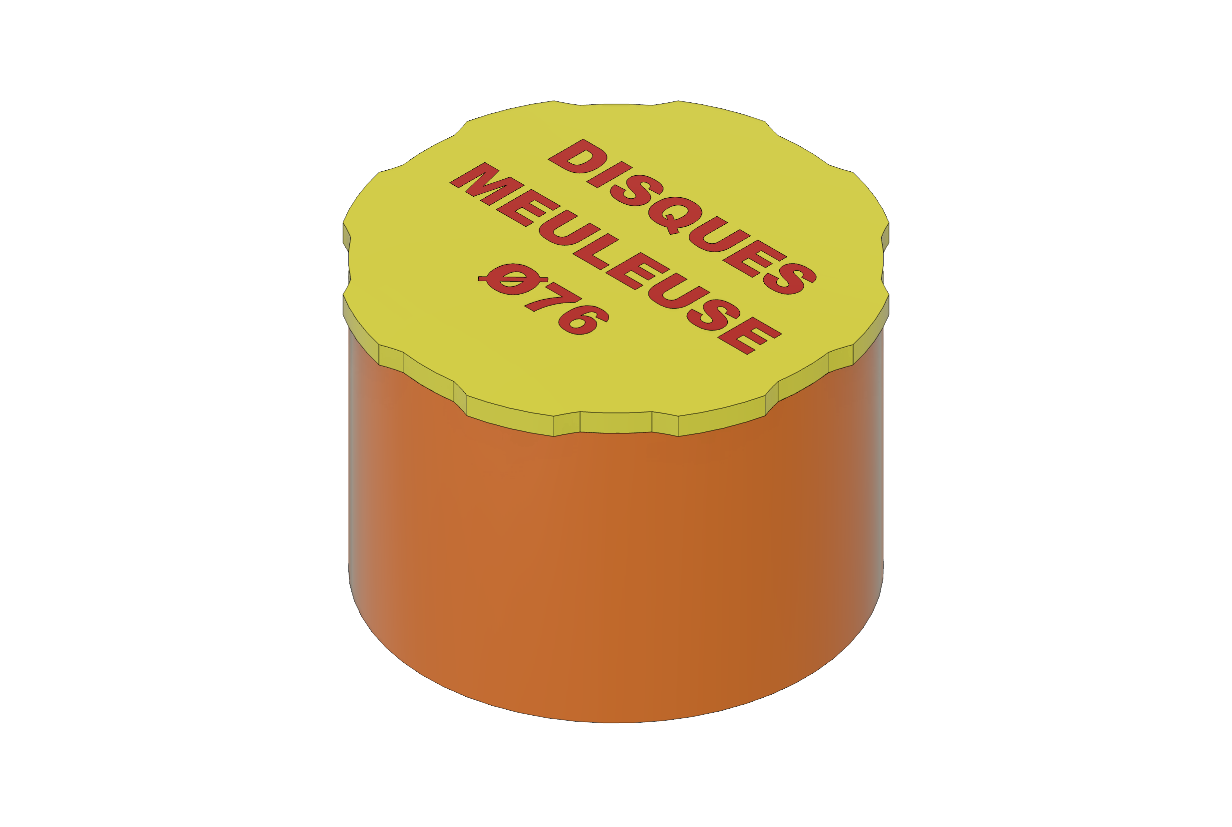 Boite pour ranger les disques de meulages de diametre 76mm (3")