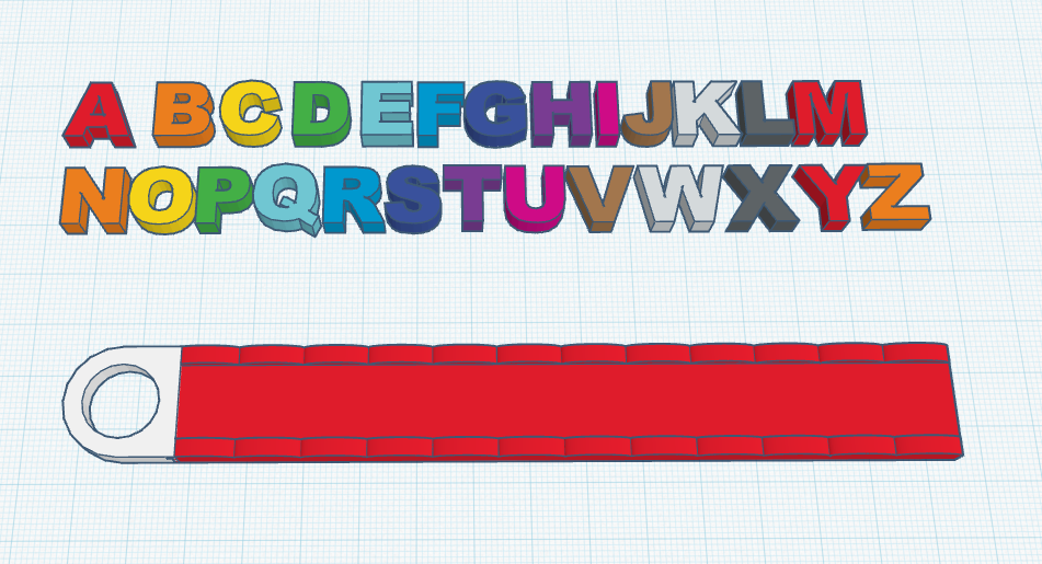 Key Ring with letters/ Llavero de letras