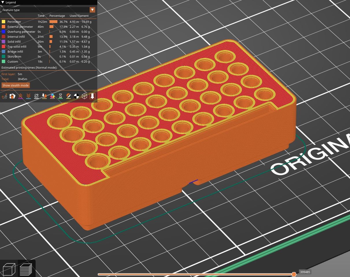 Gridfinity 1x2 bin Dremel Araçları, Spanner, Chuck ve Std. Dremel 3.15mm (1/8 ") Araçlar (Sadece Plastik Aparattır!!!)