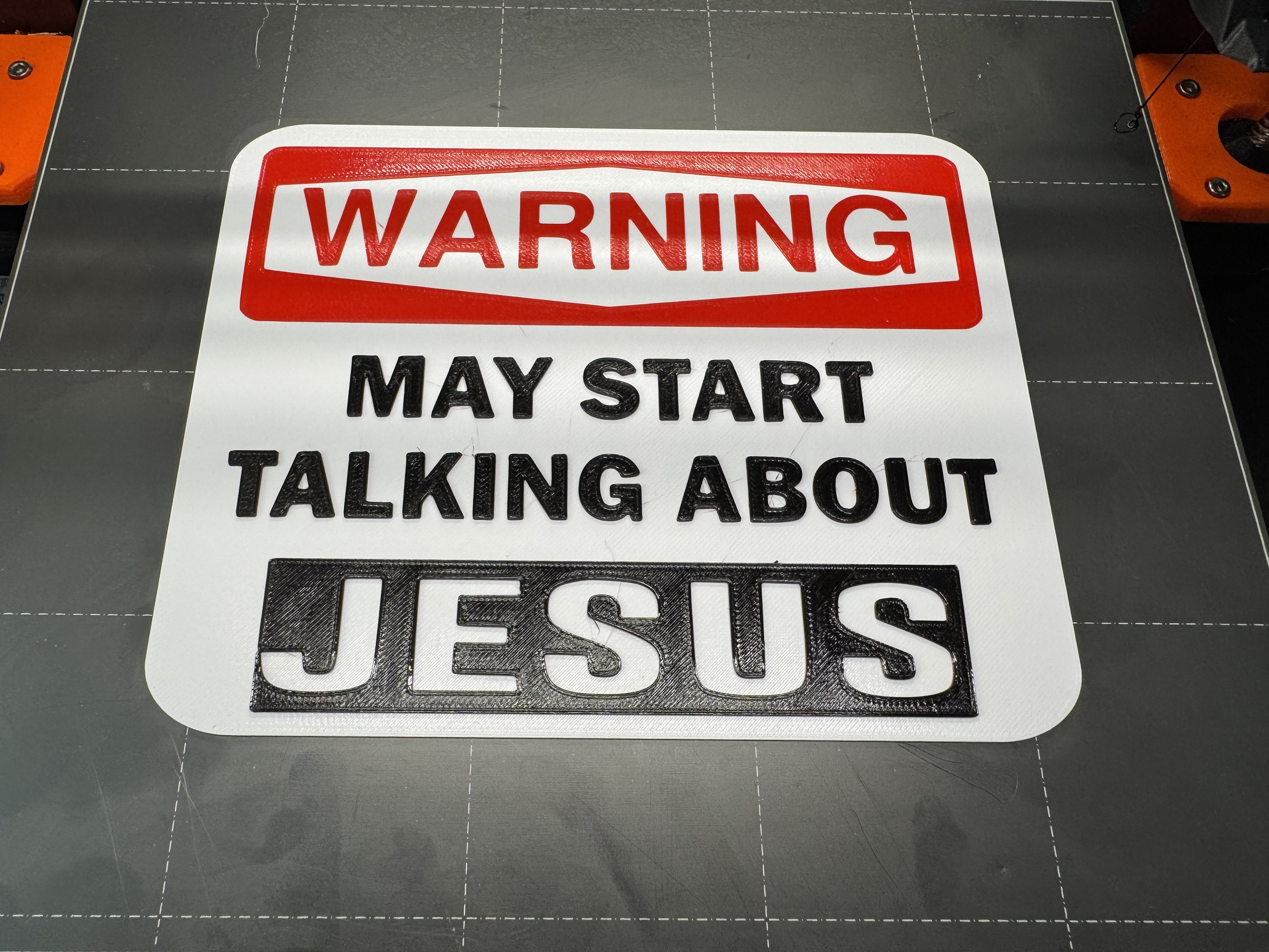 Warning May Start Talking about Jesus