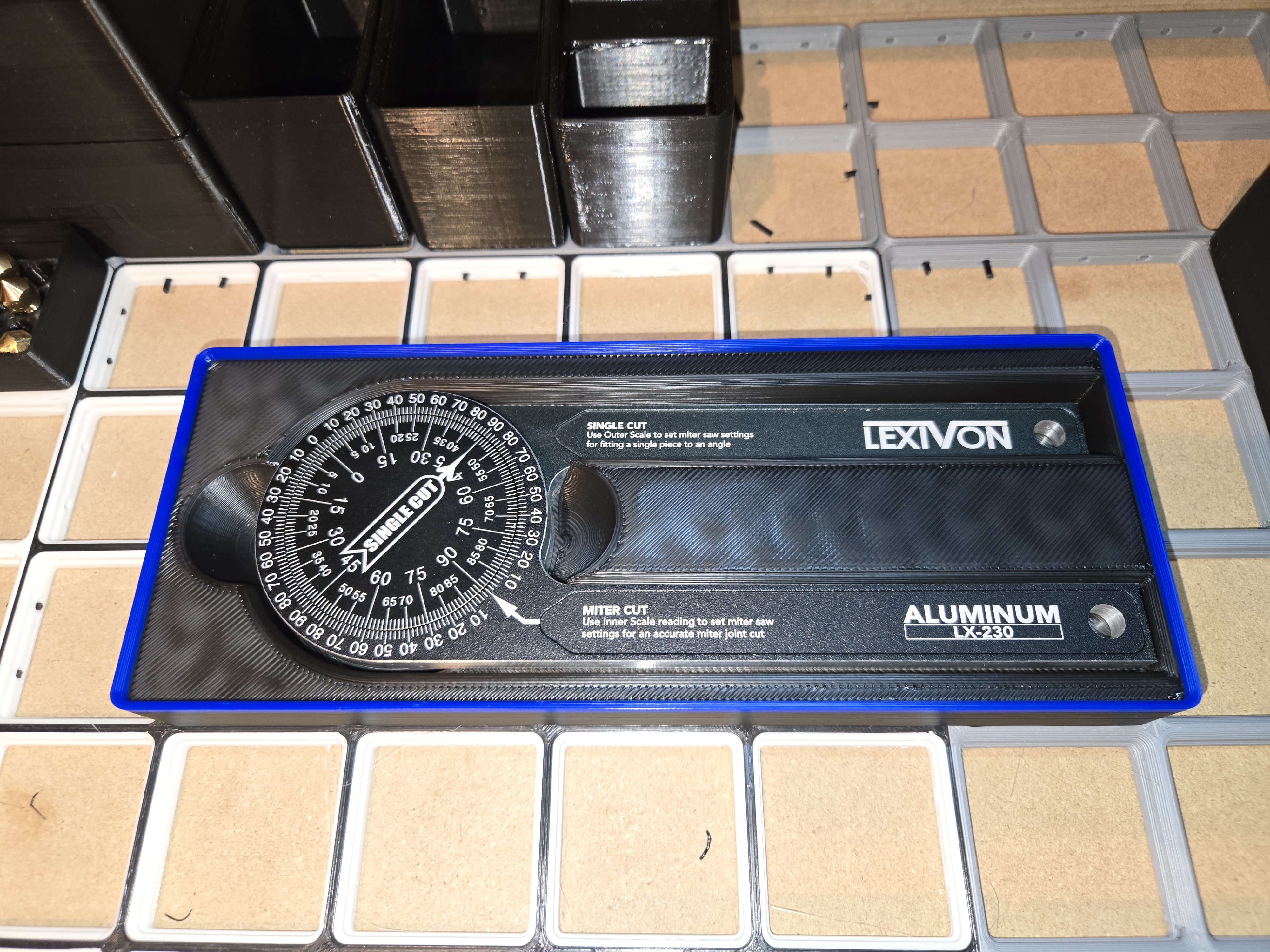 Lexivon Aluminum Miter Saw Protractor/Miter Gauge Gridfinity