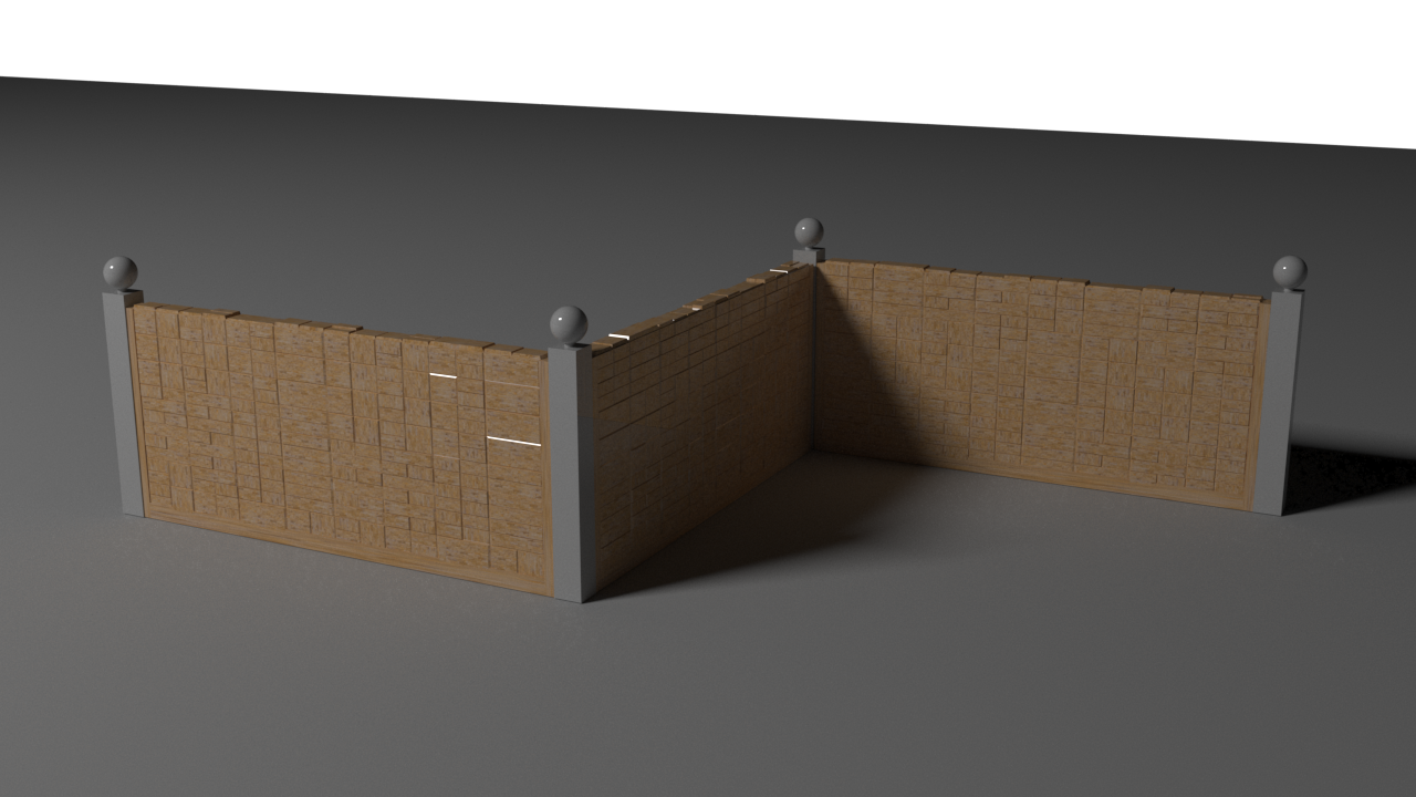 Simple Wall / Fence expandable - Einfache Mauer / Zaun, beliebig erweiterbar