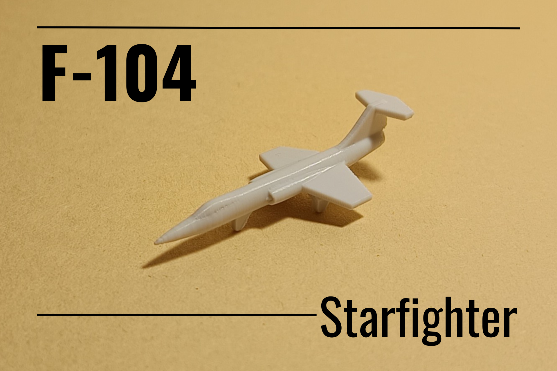F-104 Starfighter print-in-place micro jet fighter