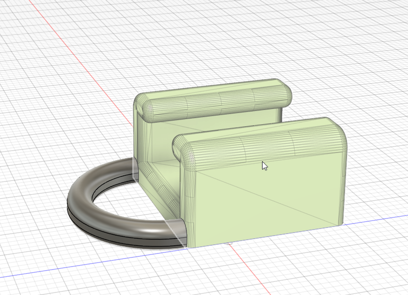 Quick-Clip keychain ring on base