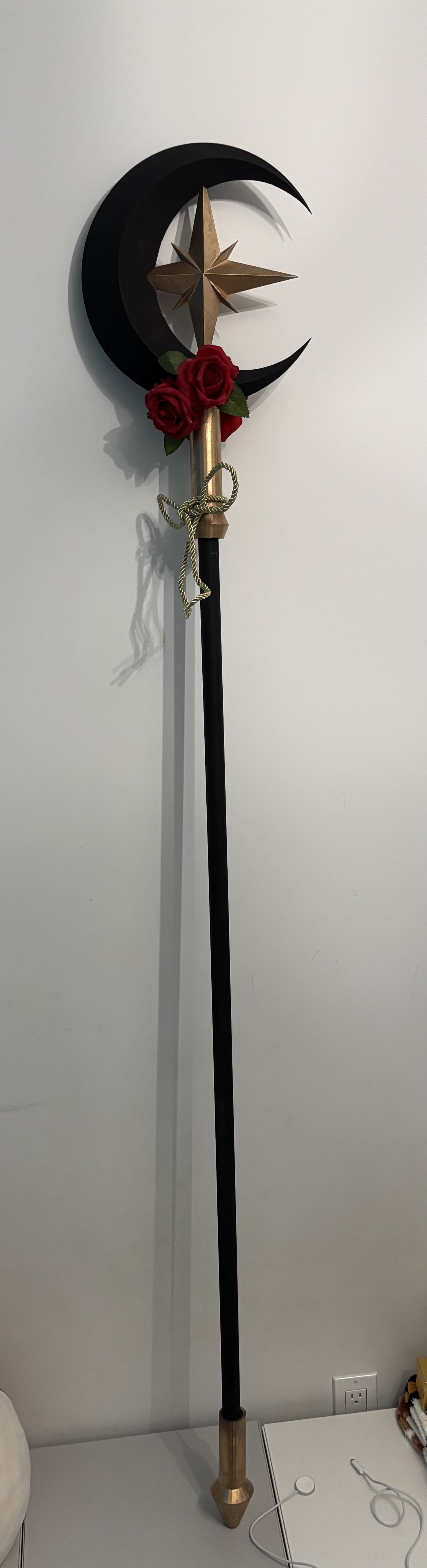 Crescent moon staff