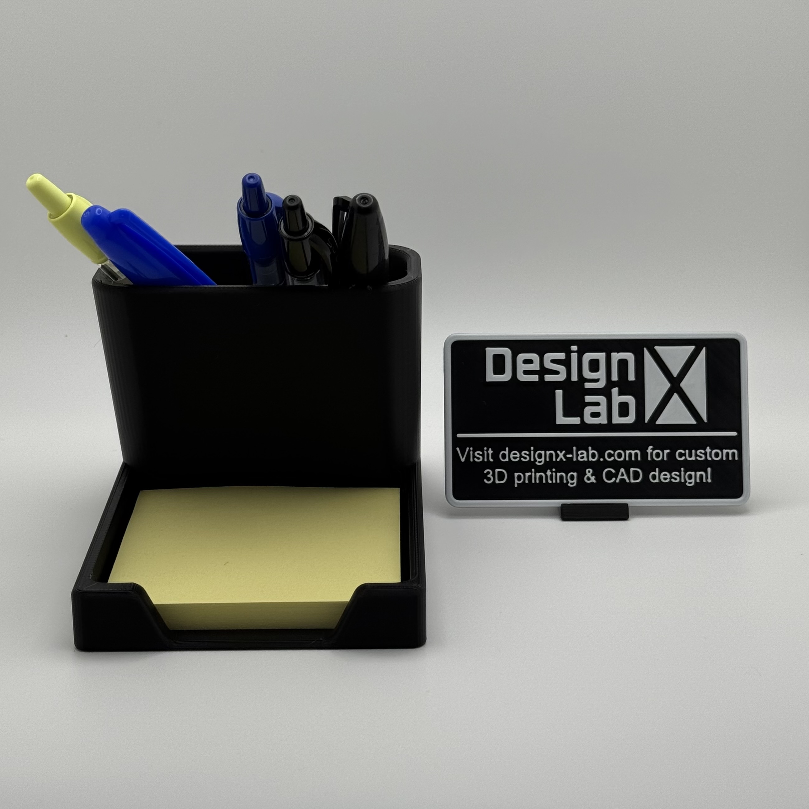 Eğimli Kalem ve Yapışkan Not Sahibi - (Designx-lab.com) (Sadece Plastik Aparattır!!!)