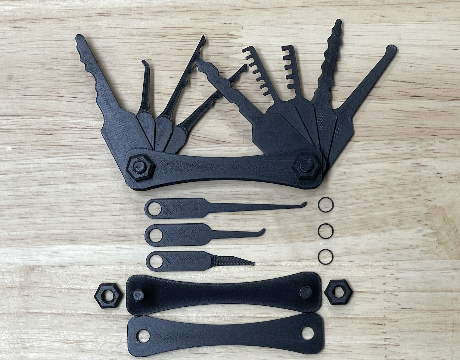 Lock Pick 9 in 1 Multitool 3D model thumbnail
