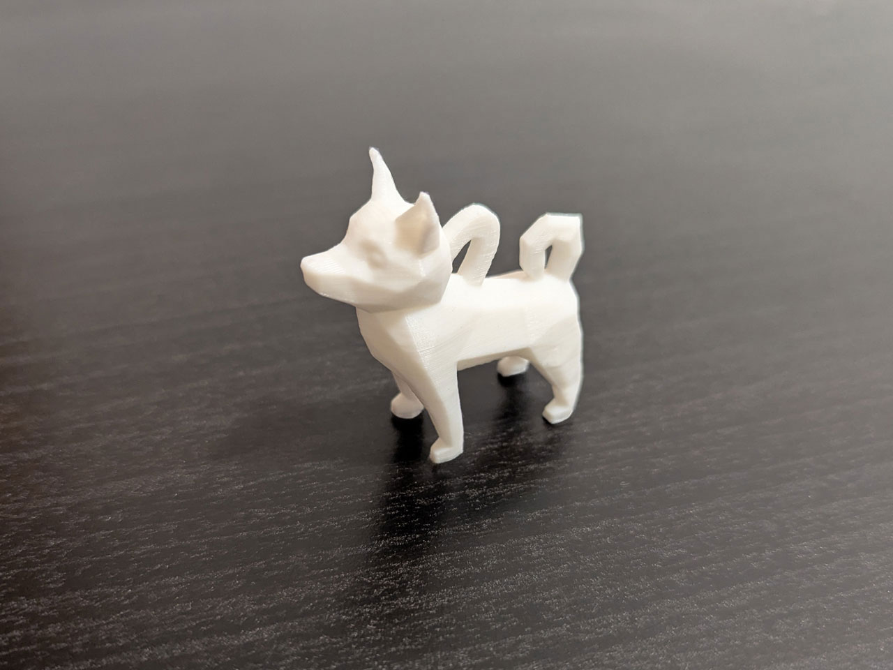 Cute Low Poly Dog - Keychain