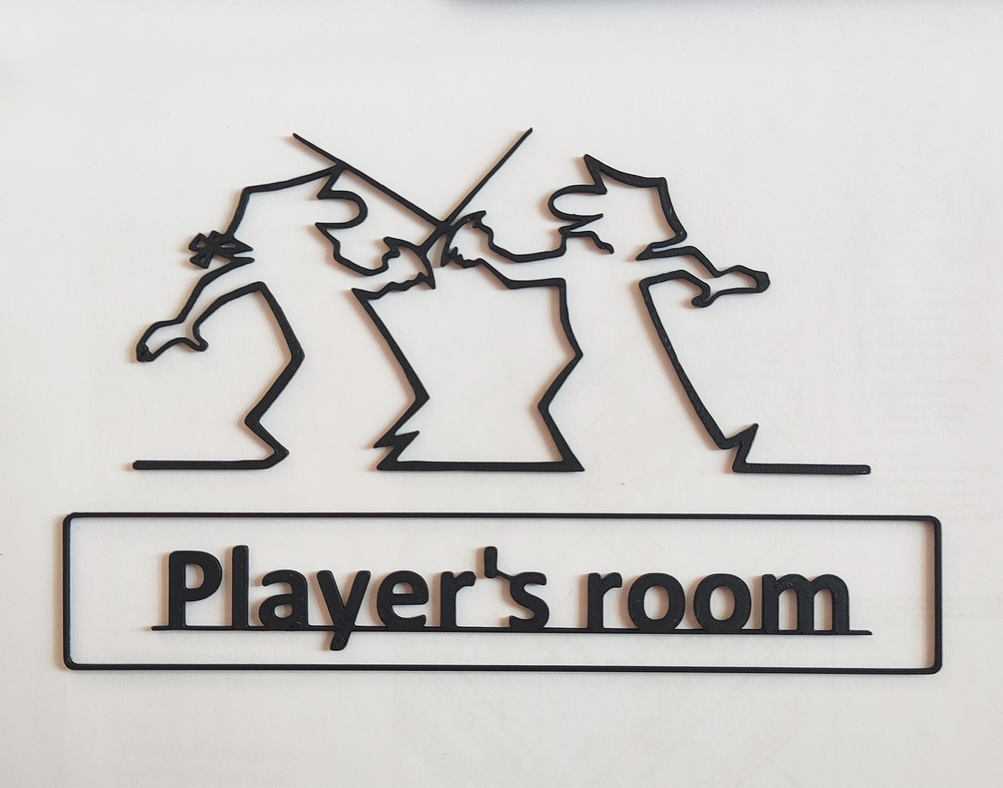 Players room door hanger from the iconic cartoon "La Linea" Balum Balum.