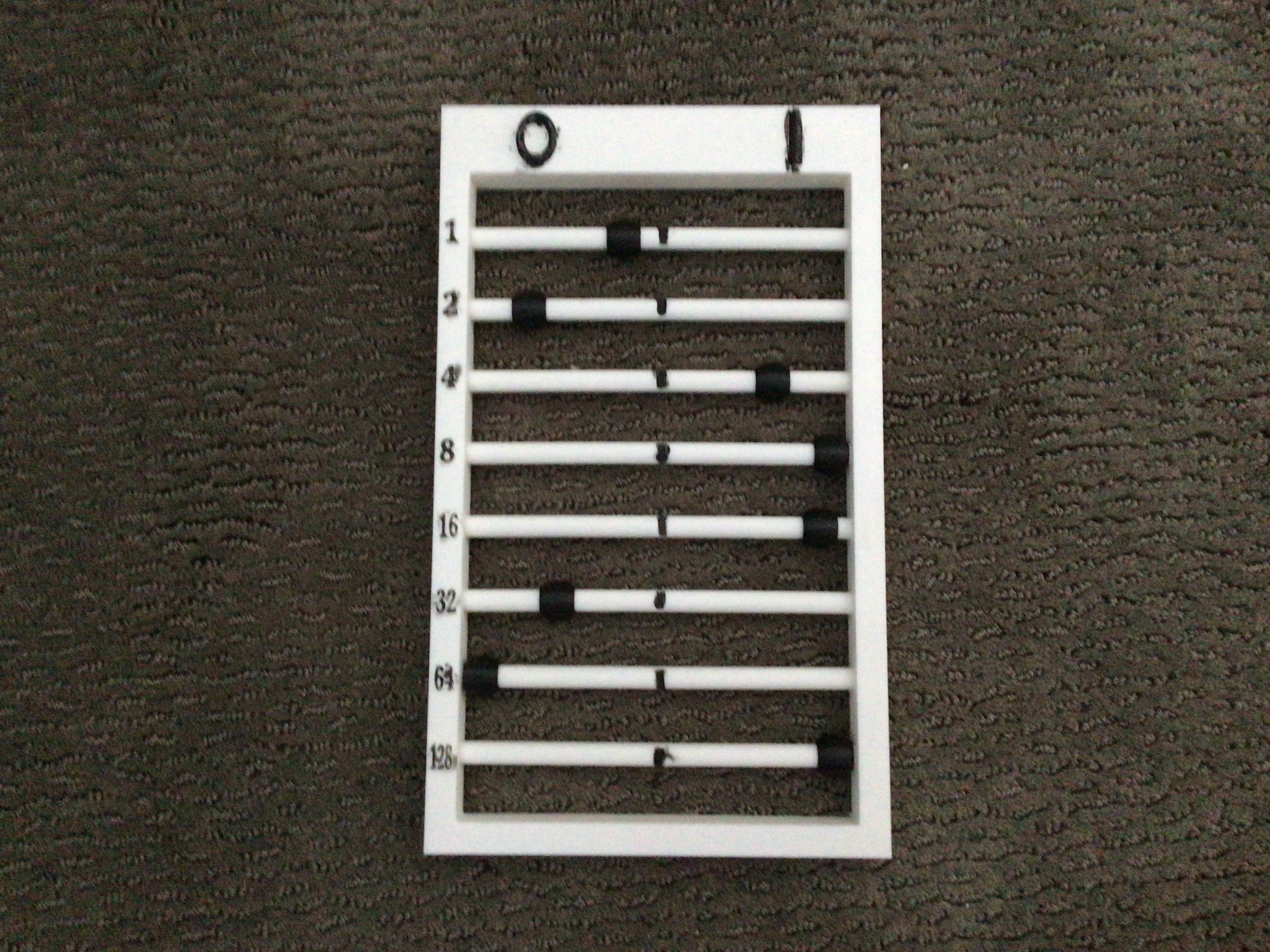 1 Byte Binary Abacus