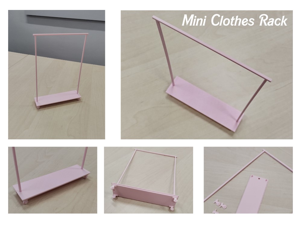 Miniatura 2 do modelo 3D Mini Clothes Rack / Stand for Paper Notes