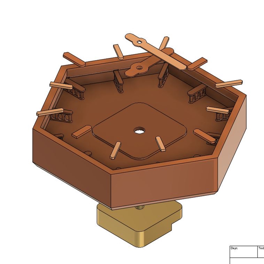 Miniatura 4 do modelo 3D PLA and Concrete Hexagonal Wall Clock