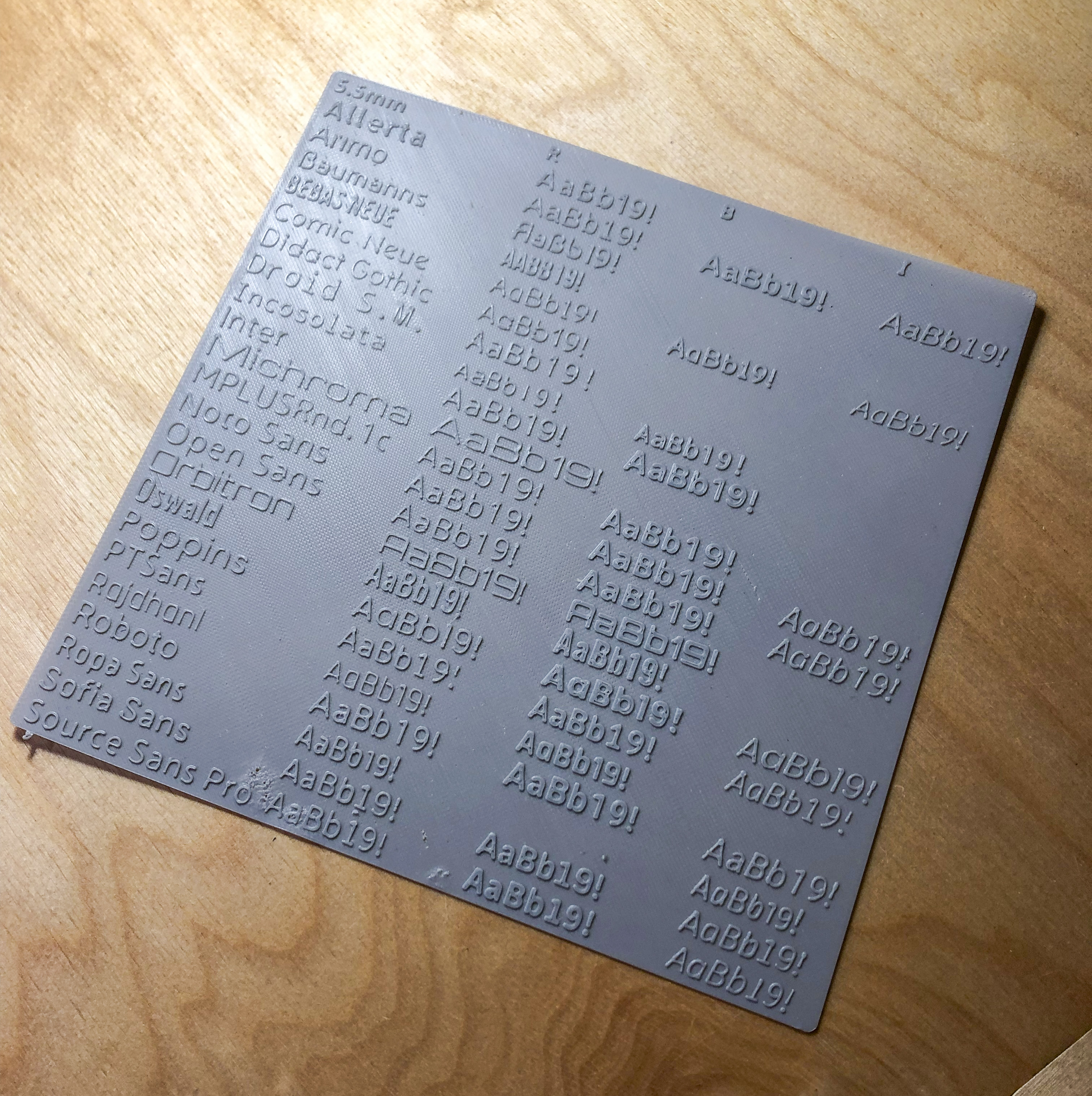 onshape sans font test/demo (parametric)