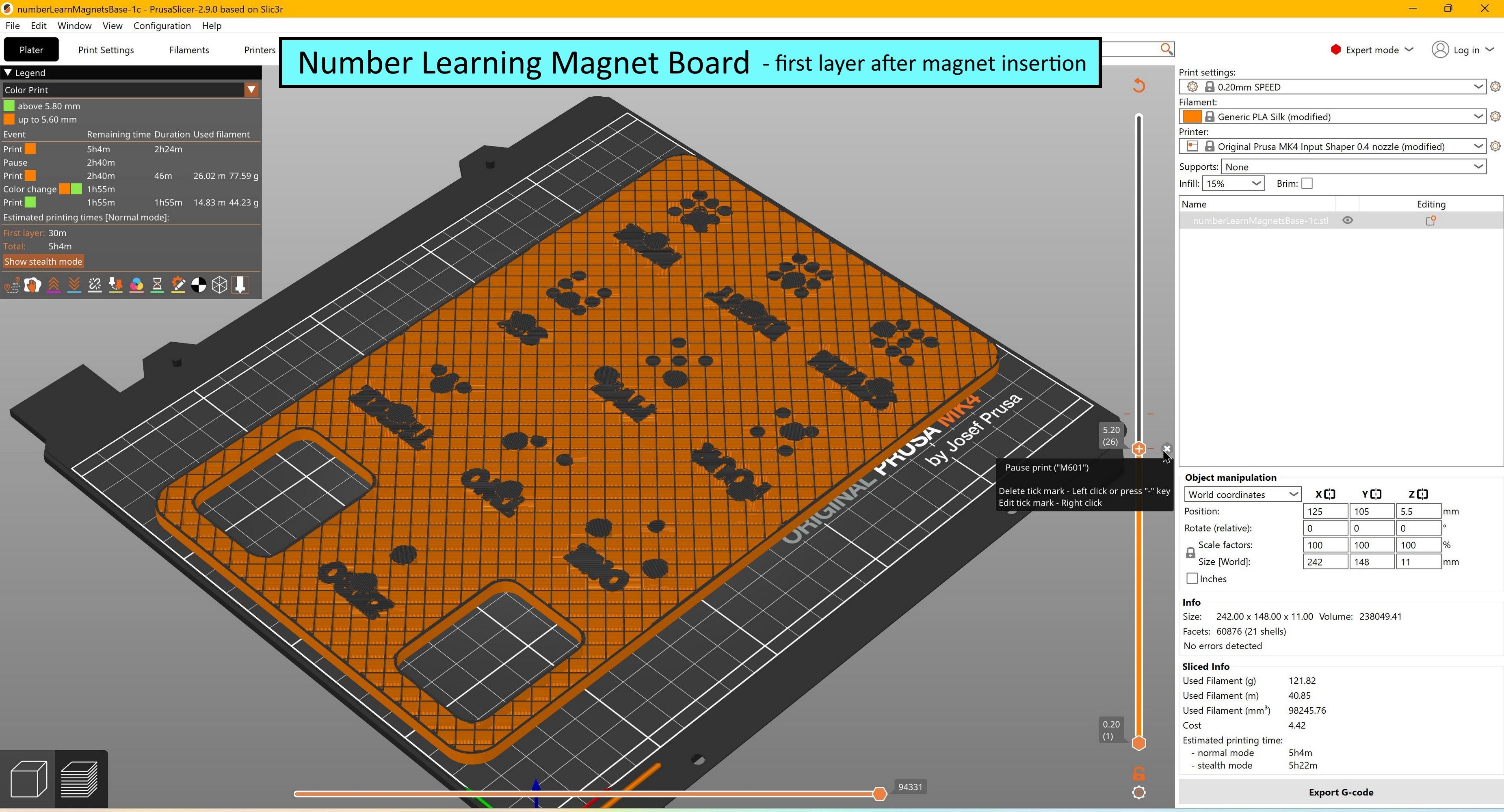 Miniatura 12 do modelo 3D Number Learning Magnet Board