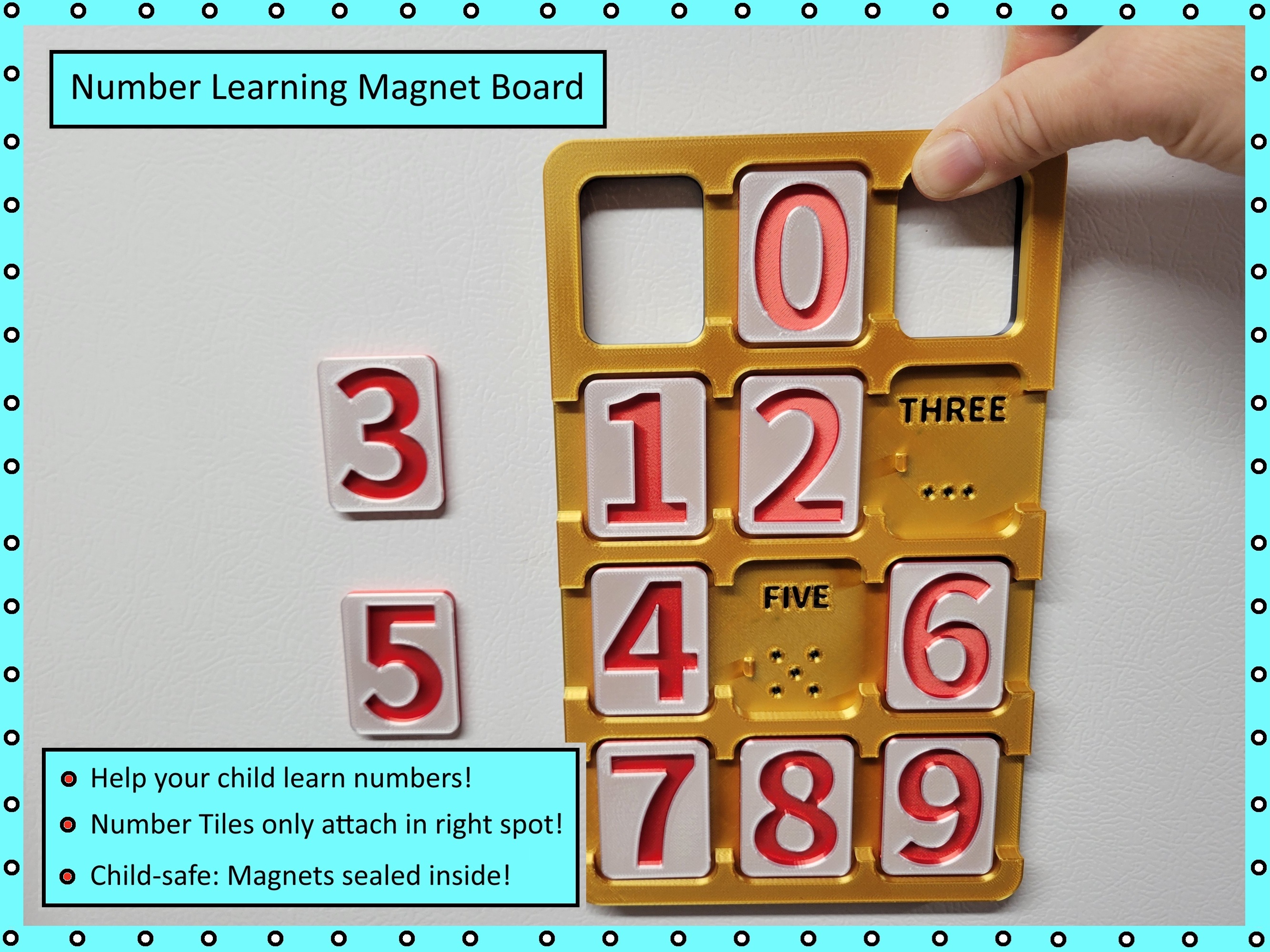 Number Learning Magnet Board