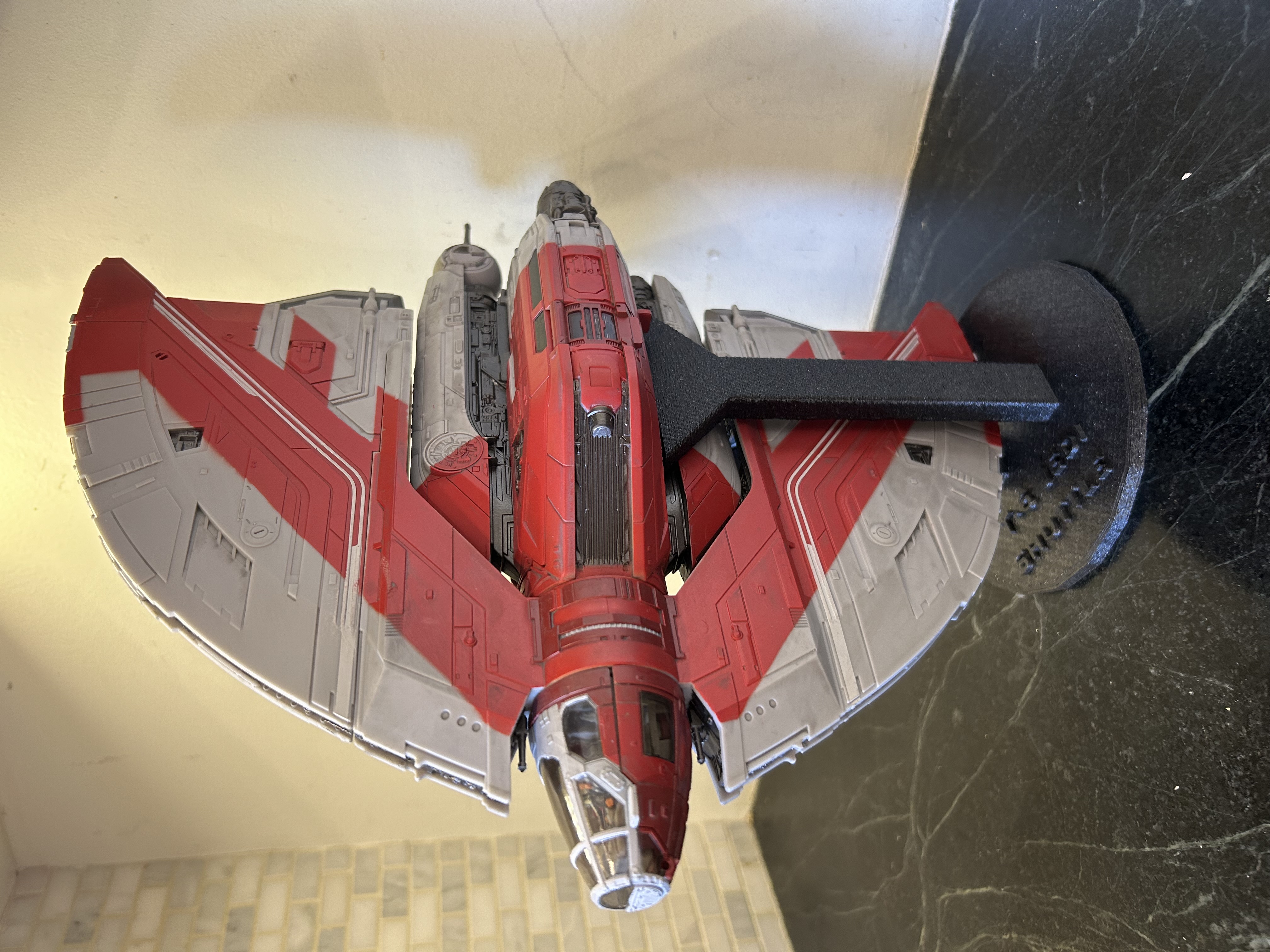Jazwares Micro Galaxy Squadron T-6 Jedi Shuttle Stand