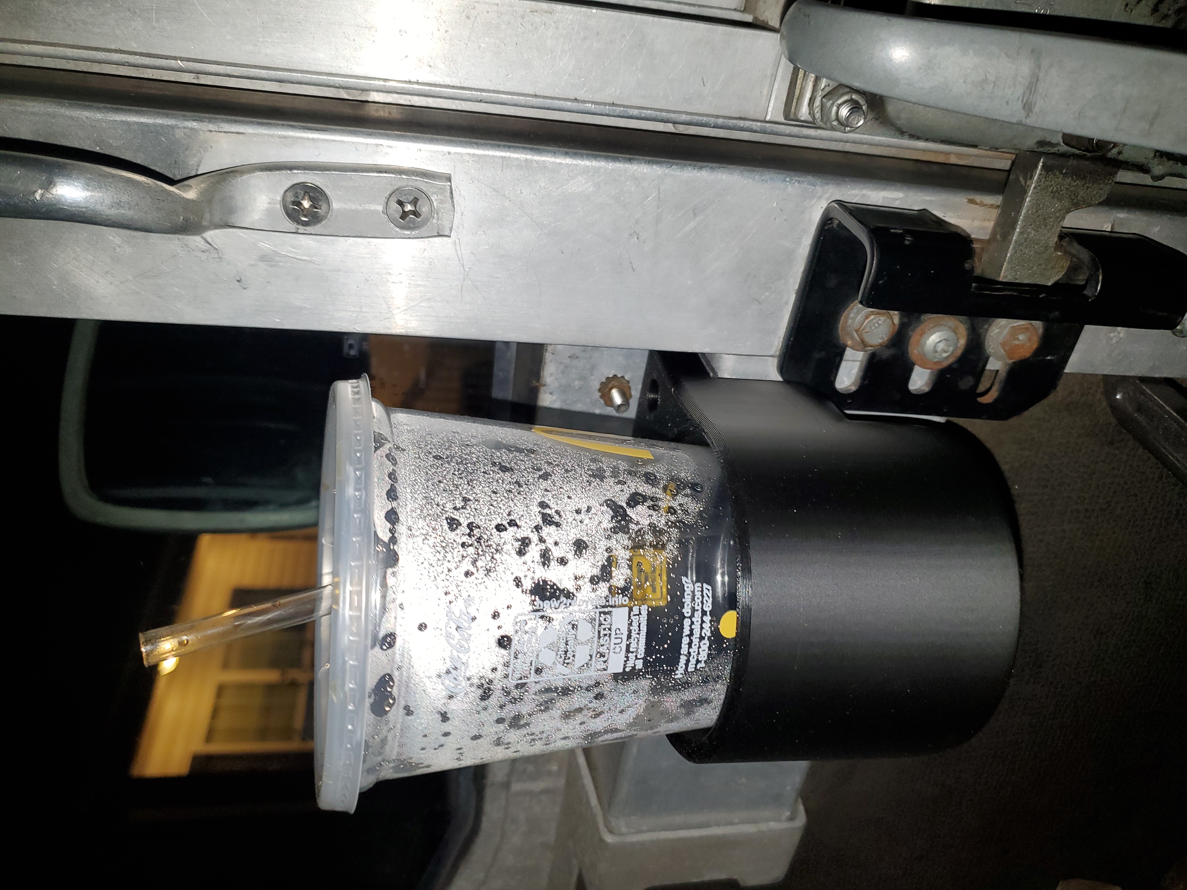 Cup holder for utilimaster stepvan