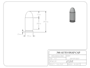 .380 Auto (.380 ACP) Snap Cap