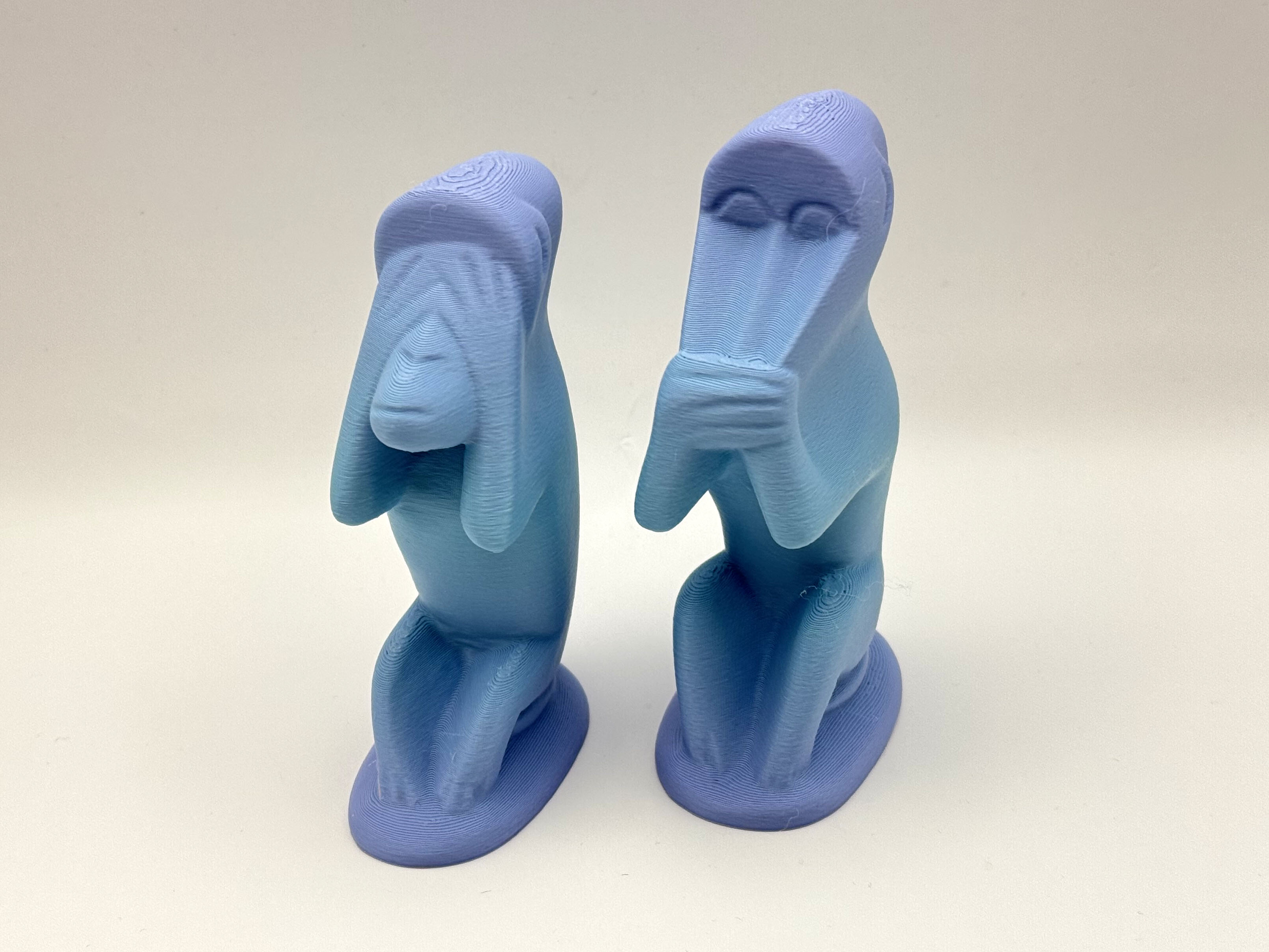 Two Cute Monkey Figurines