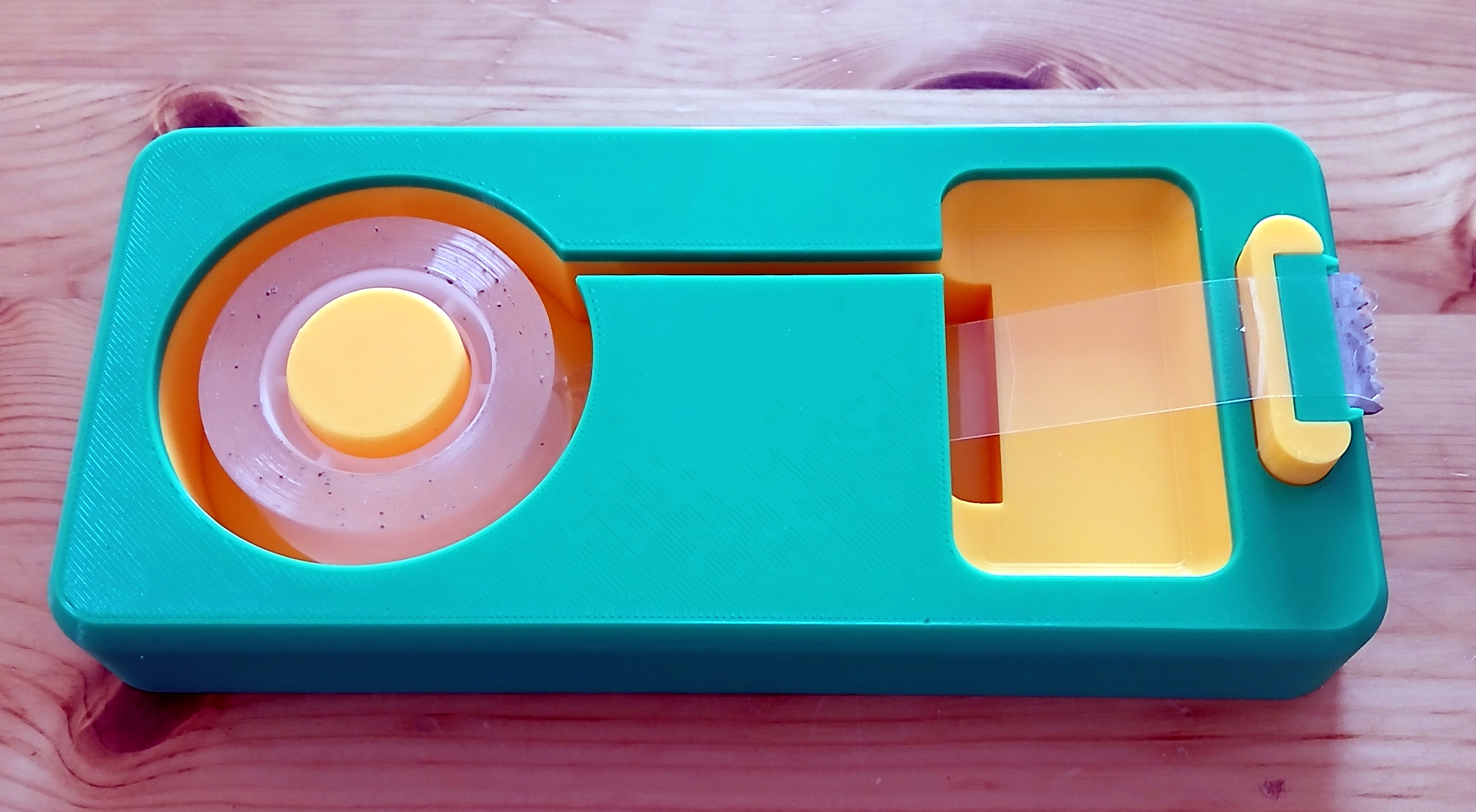 Horizontal Tape Dispenser with homemade blade. 3D model thumbnail