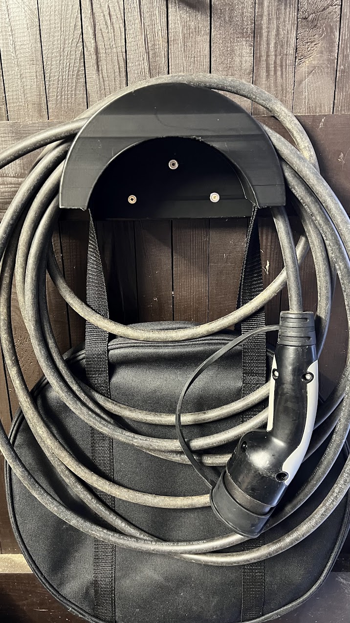 Car charging cable wall holder