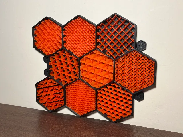Infill Pattern Showcase - Wall Mountable (no MMU)