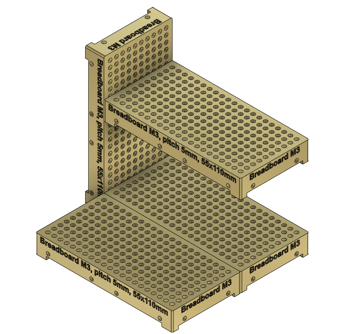 Open Breadboard M3 (various sizes, optical) — miniatura 5