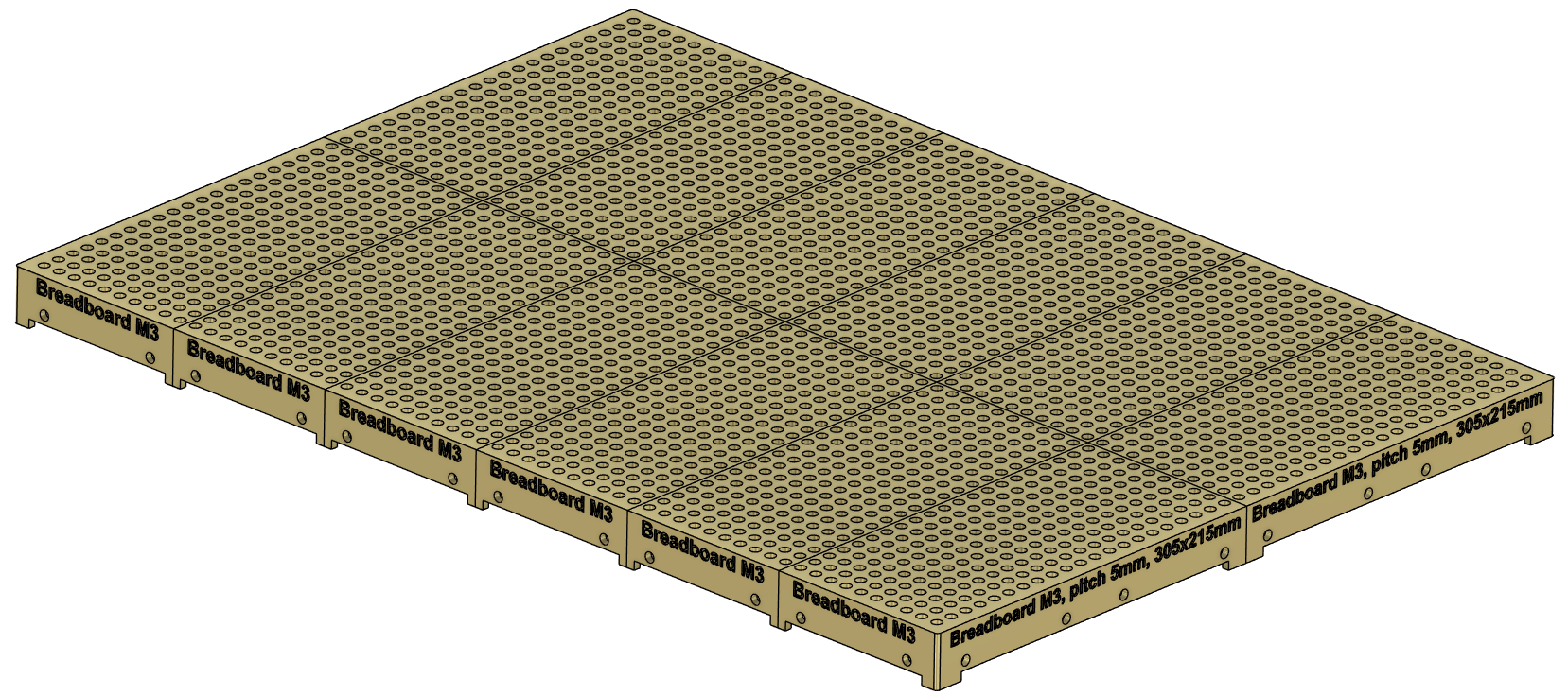Open Breadboard M3 (various sizes, optical) — miniatura 7