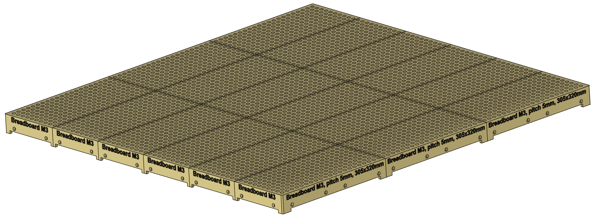 Open Breadboard M3 (various sizes, optical) — miniatura 8