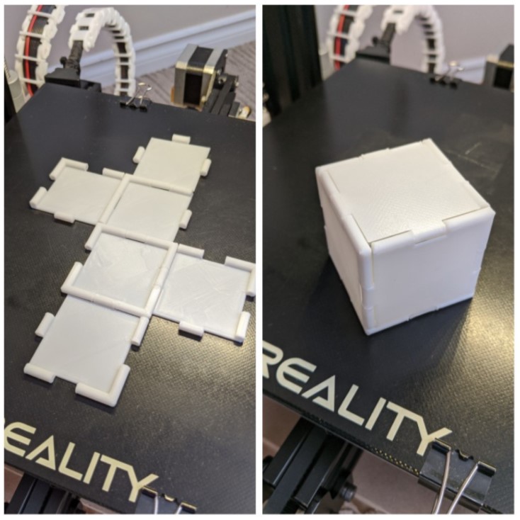 Print in Place 45mm Folding Cube - 0.5mm Clearance