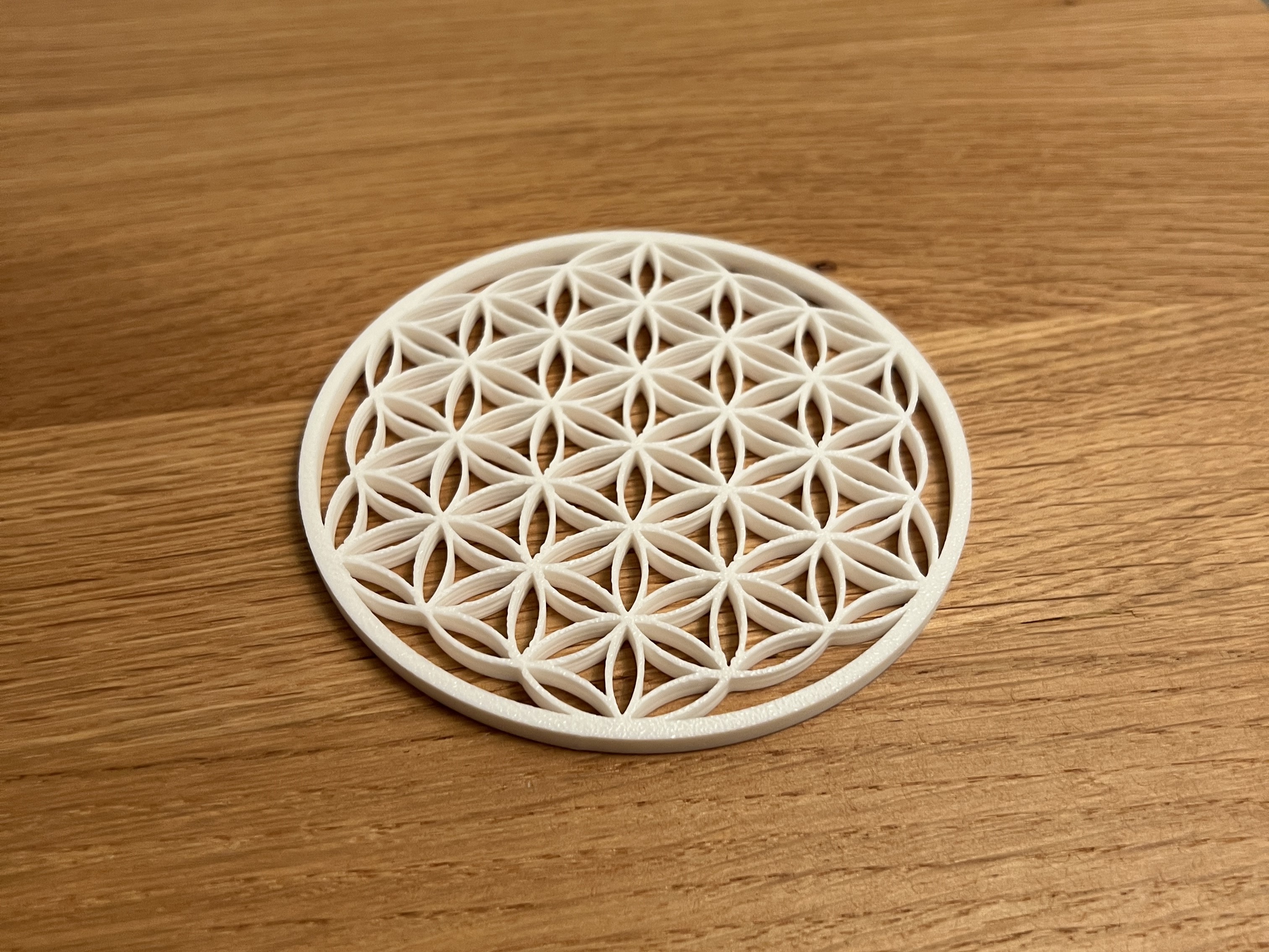 Flower of Life Coaster - Fine Lines