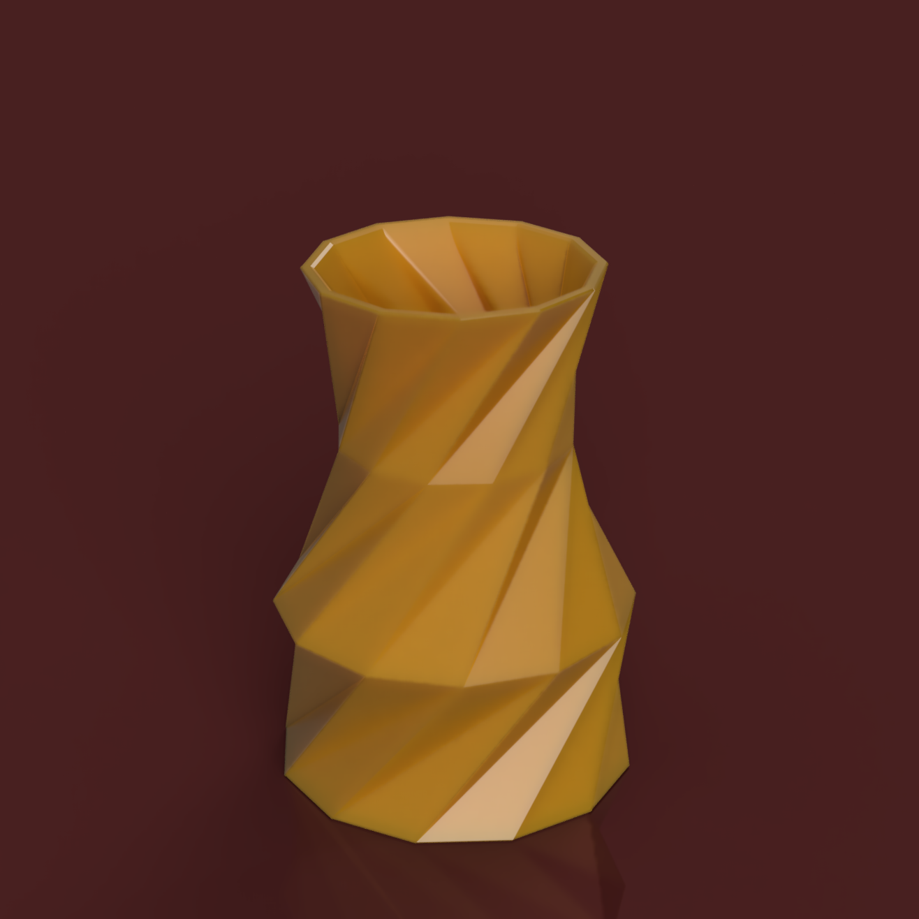 Low Poly Shaped Vase