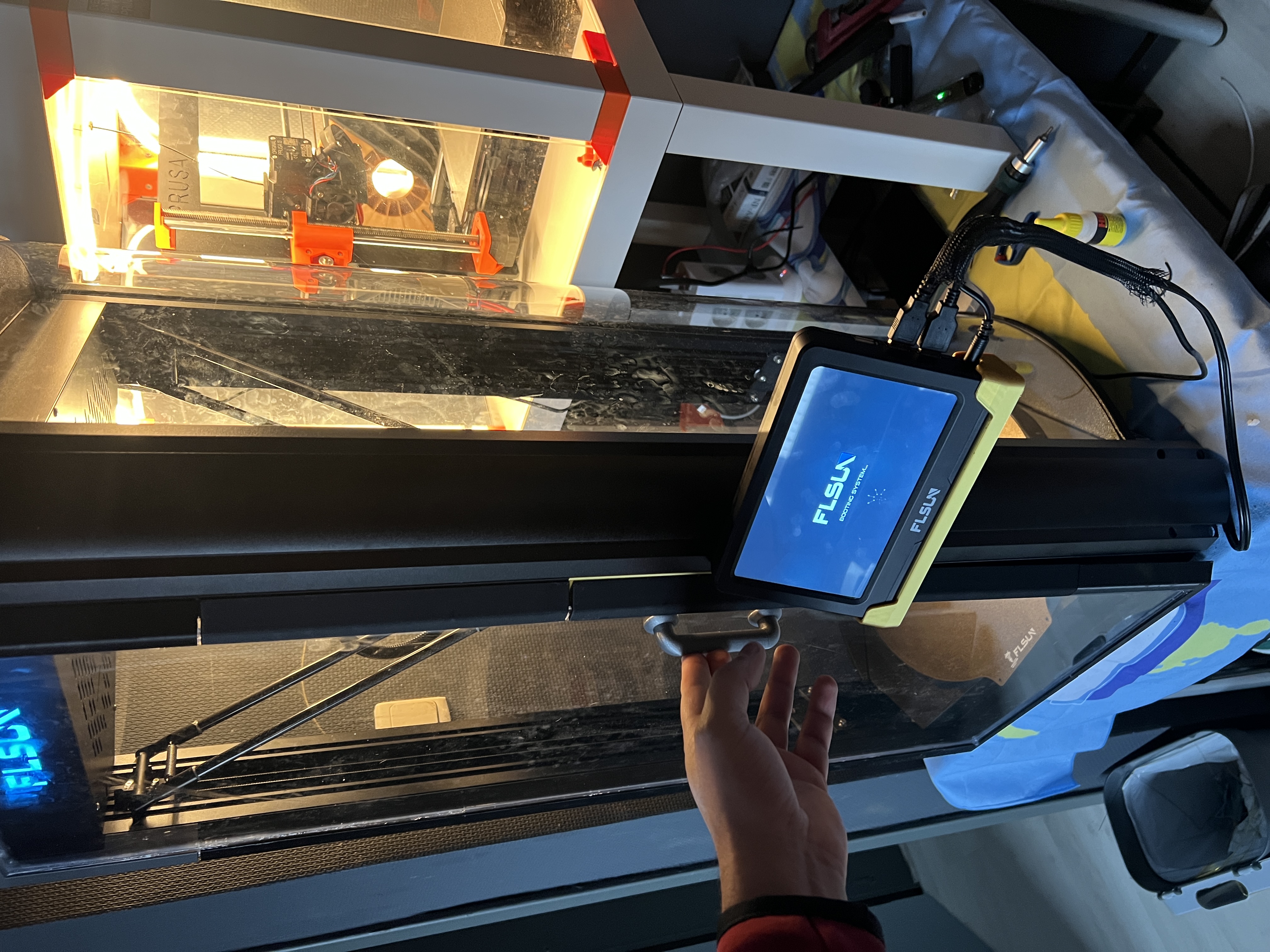 lcd flsun v400 door for flat 3mm plexiglass