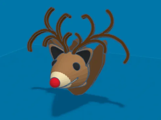 Rudolph head mount joke/ ornament