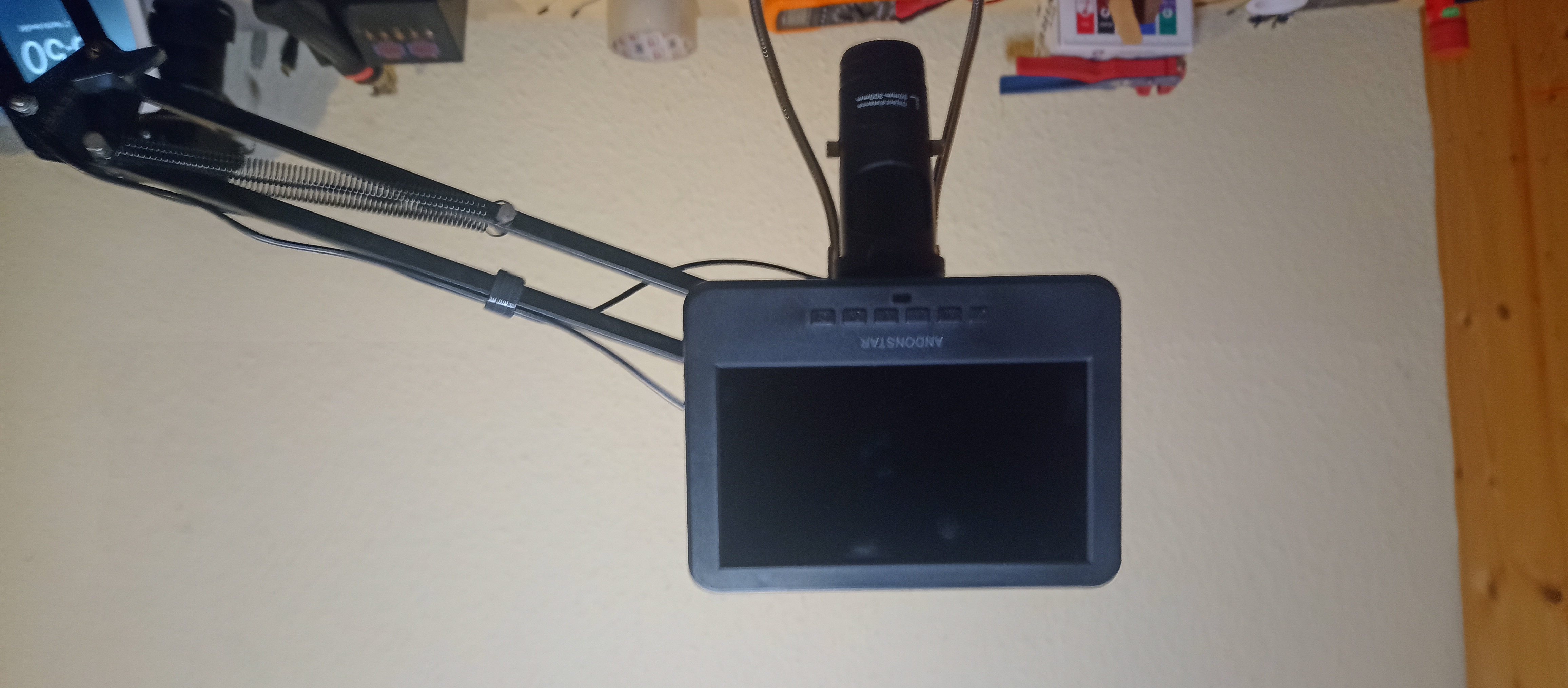 Andonstar Microscope Microphone / Boom Arm Mount with Lights
