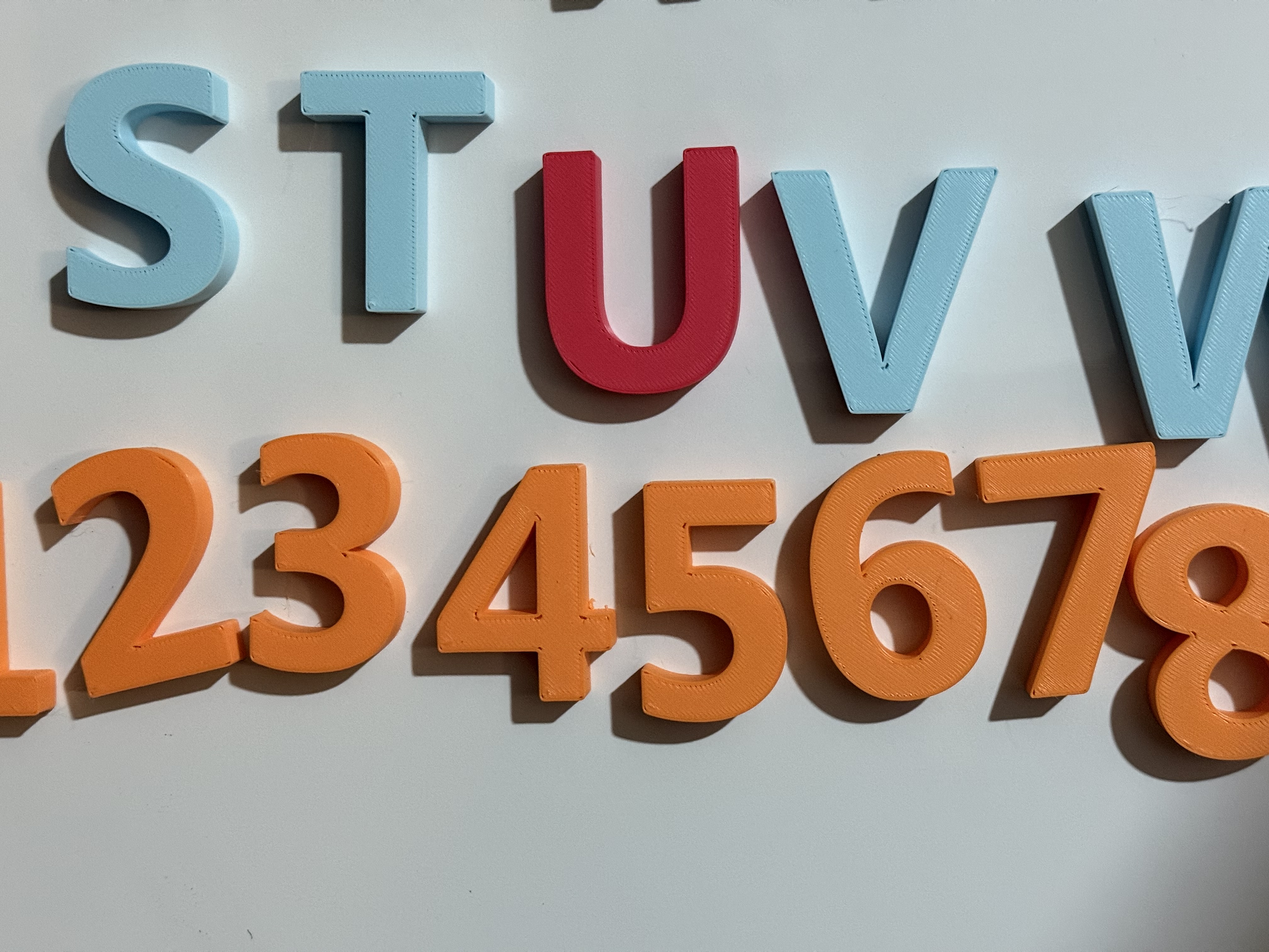 Basic letters and numbers