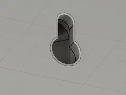 Screw Pocket Boolean for making things that can hang on wall with screws