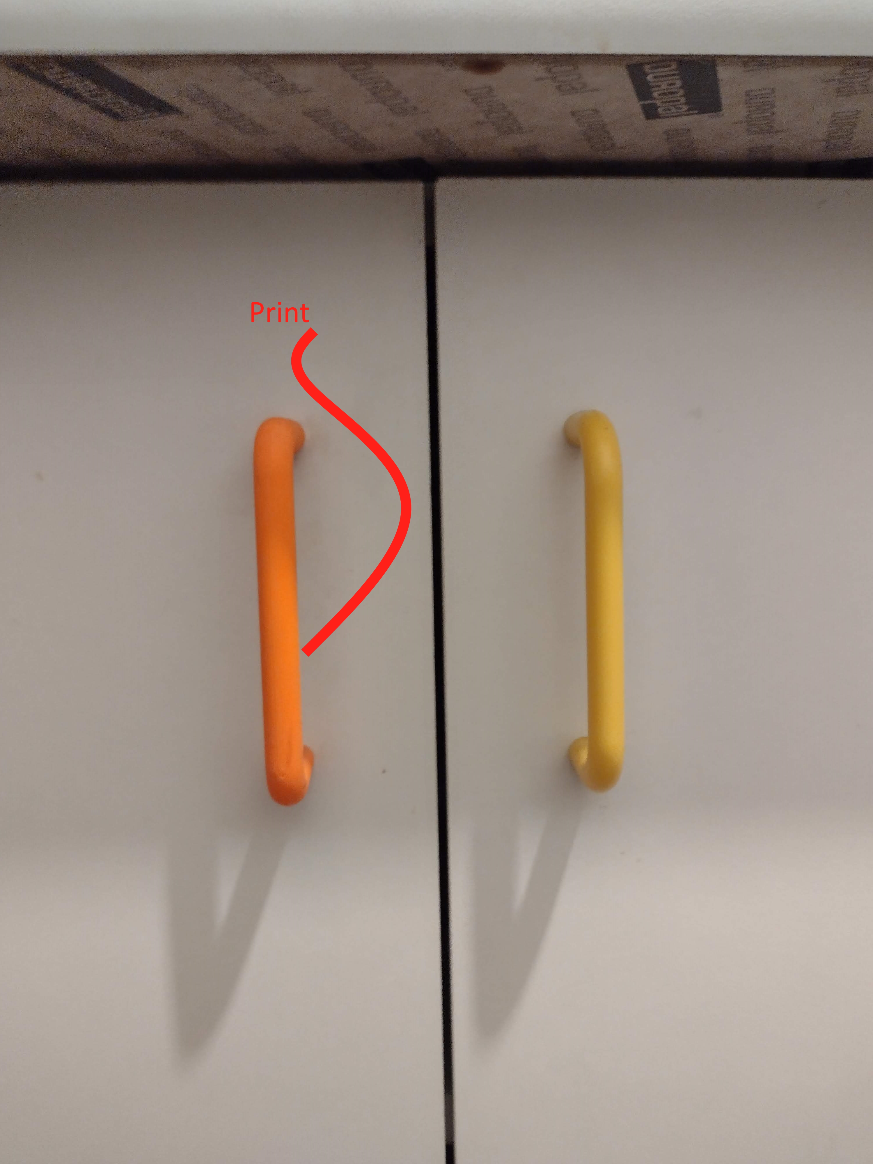 Klein rechthoekig handvat Ikea , Small rectangular handle Ikea