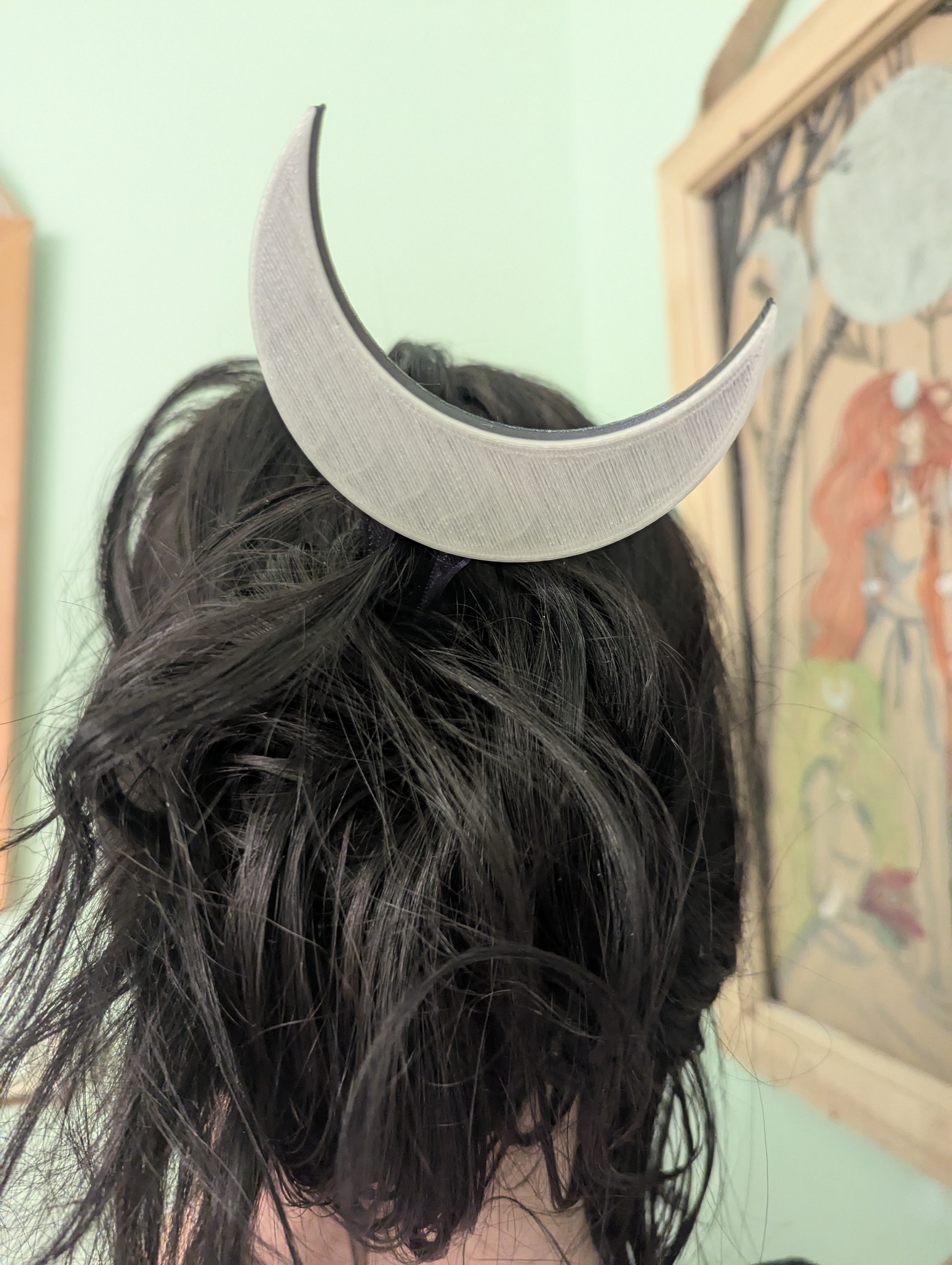 Crescent moon hairpin \ fork pin Multicolor