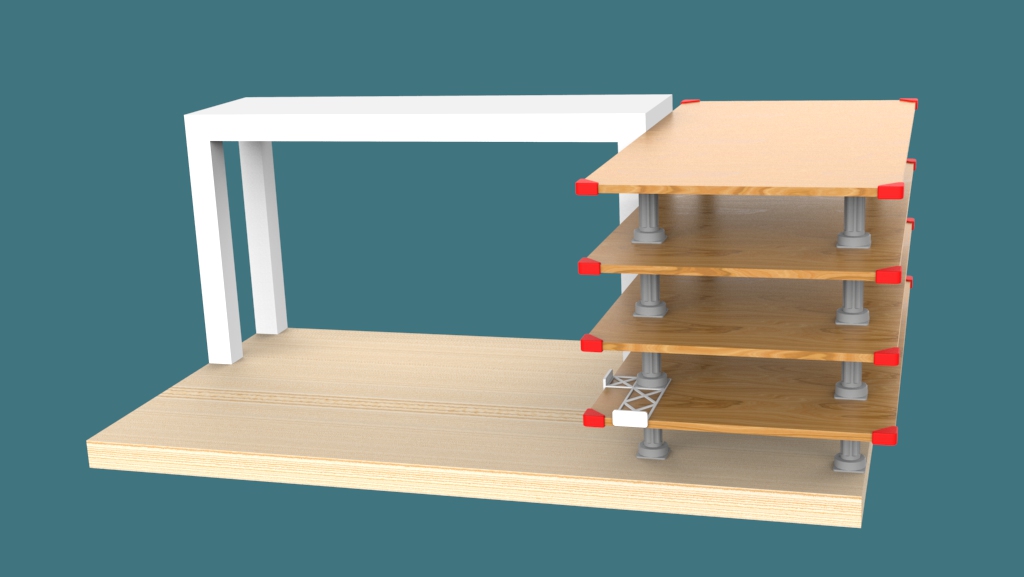 "The layered desk" build elements