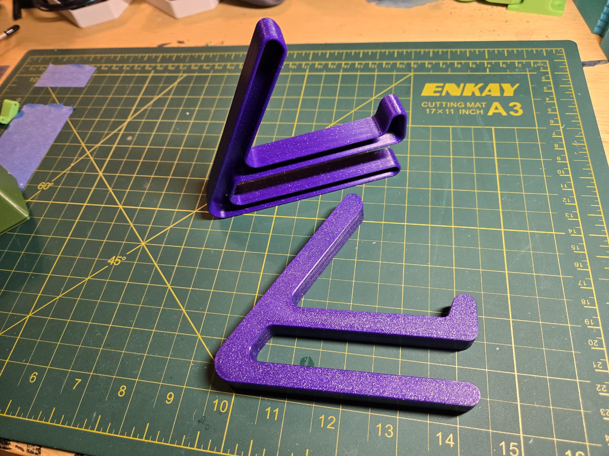 Tablet stand for table edge