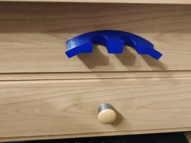 Headphone hanger drawer knob