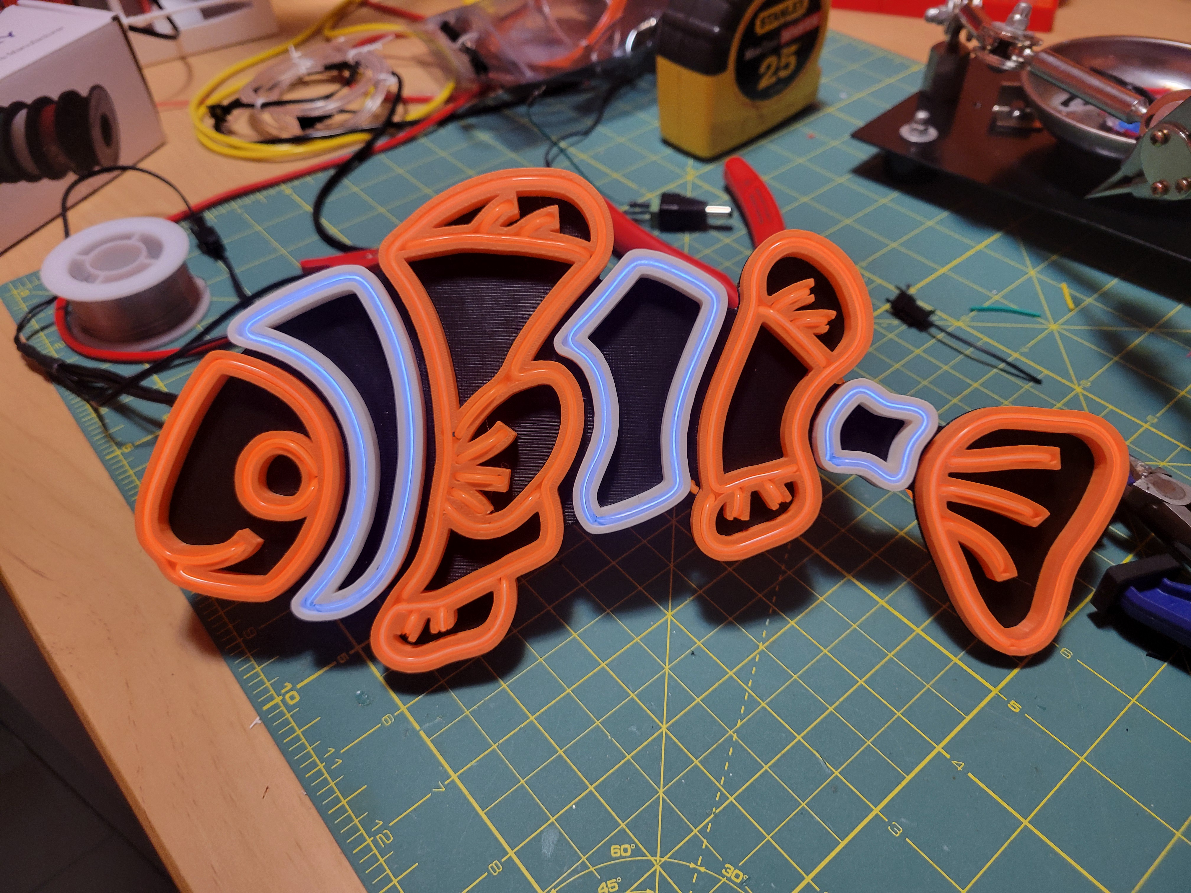 EL Wire clownfish — miniatura 2