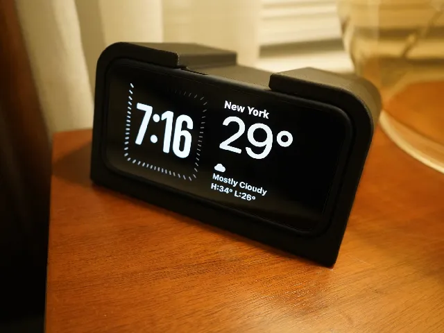iPhone Standby Dock using Ikea Nordmarke Wireless Charger