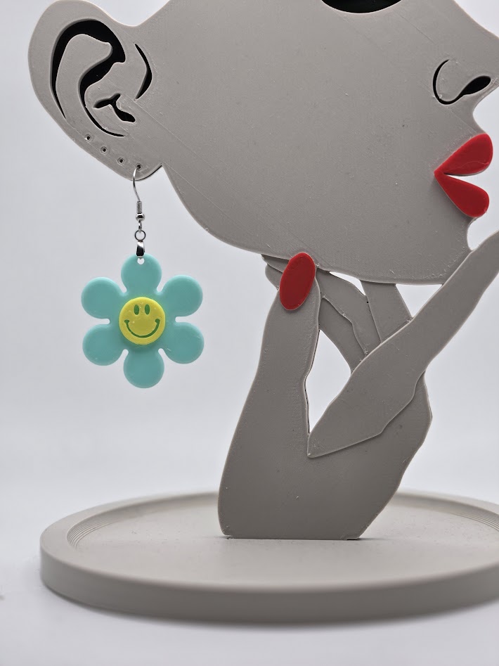 Happy Face Flower Earrings