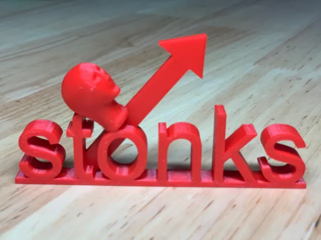 Stonks with Meme Man head