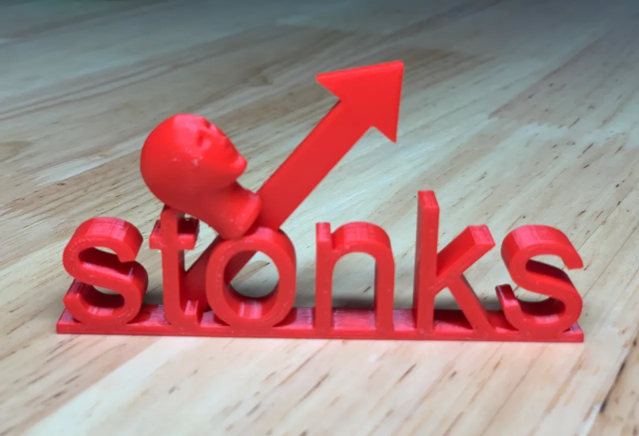 tæt bedstemor Intakt Stonks with Meme Man head by Twisty 3D Prints | Download free STL model |  Printables.com